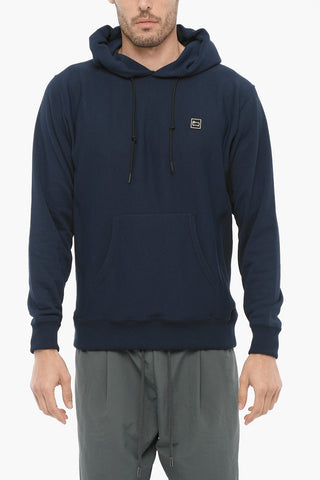 Solid Color Hoodie with Patch Pocket