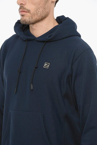Solid Color Hoodie with Patch Pocket