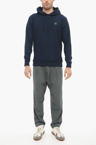 Solid Color Hoodie with Patch Pocket