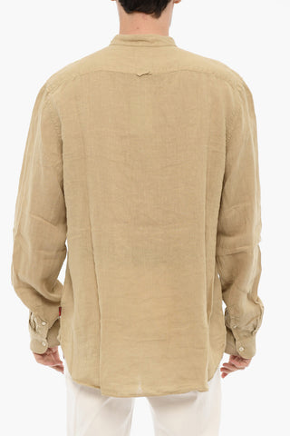 Mandarin Collar Linen Shirt