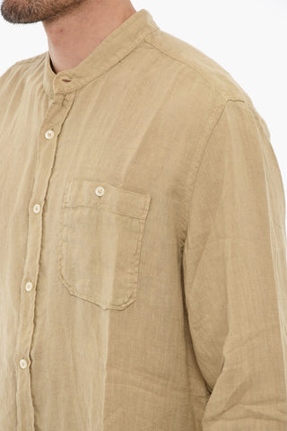 Mandarin Collar Linen Shirt