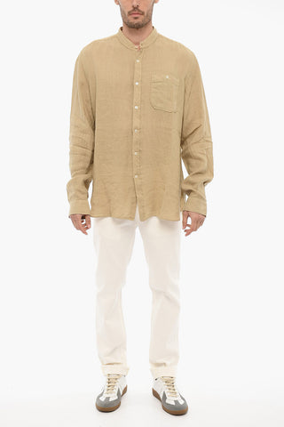Mandarin Collar Linen Shirt