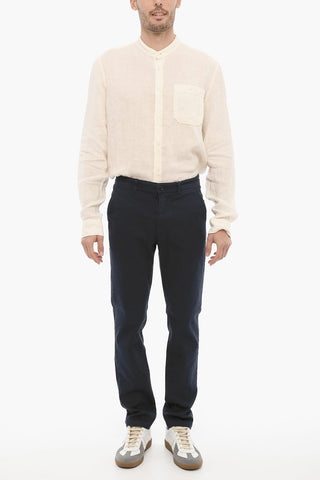 Cotton Twill Chino Pants with Belt Loops