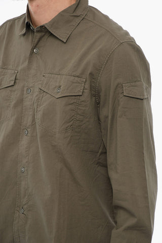 Rip-Stop Checked Shirt with Double Breast Pocket