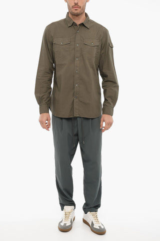 Rip-Stop Checked Shirt with Double Breast Pocket