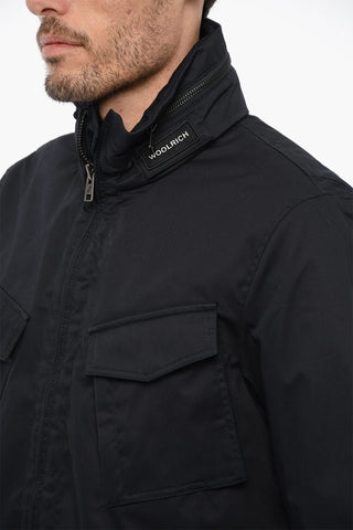 Giubbotto Utility in Cotone con Cappuccio Estraibile