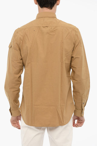Rip-Stop Checked Shirt with Double Breast Pocket