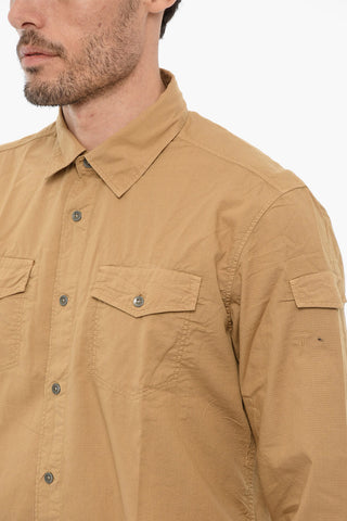 Rip-Stop Checked Shirt with Double Breast Pocket