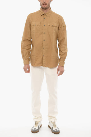 Rip-Stop Checked Shirt with Double Breast Pocket