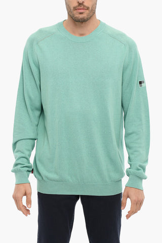 Cotton and Linen Crew-neck Sweater