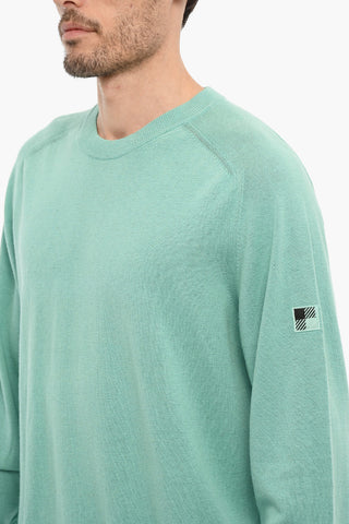 Cotton and Linen Crew-neck Sweater