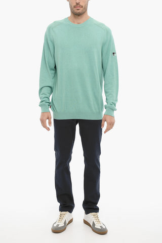 Cotton and Linen Crew-neck Sweater