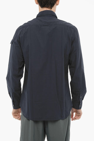 Rip-Stop Checked Shirt with Double Breast Pocket