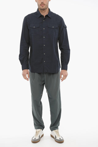 Rip-Stop Checked Shirt with Double Breast Pocket