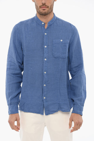 Mandarin Collar Linen Shirt