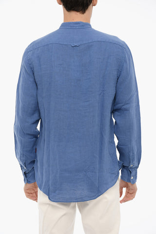 Mandarin Collar Linen Shirt