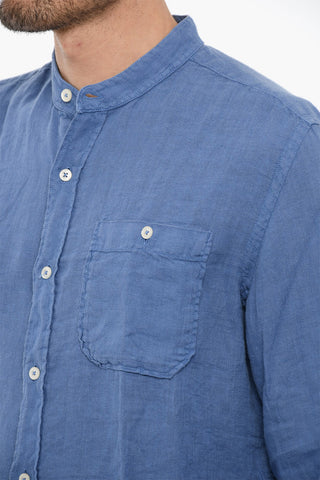 Mandarin Collar Linen Shirt