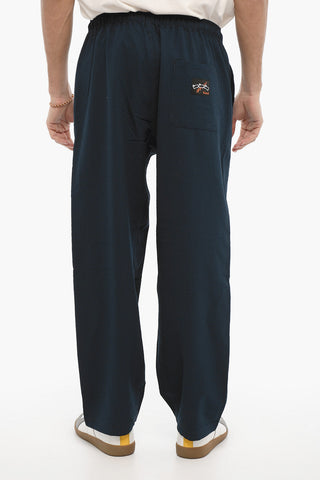 Micro-Checked Pyjama Pants with Elastic Waistband