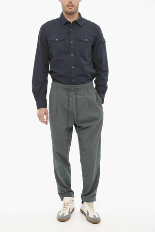Pantaloni in Nylon con Elastico in Vita