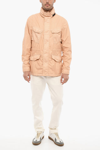 Giubbotto Utility in Nylon con Cappuccio Estraibile