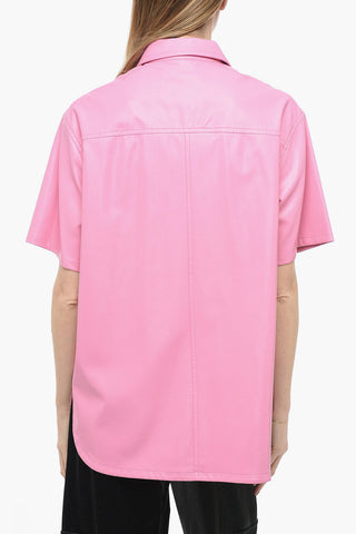 Vegan Leather NOREA Shirt with Double Chest Pocket