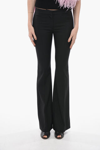 Pleated Boot-cut Pants