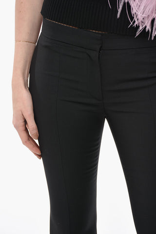 Pleated Boot-cut Pants