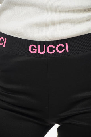 Biker Shorts with Logoed Waistband