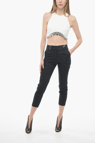 Stretch Cotton Chinos Pants with Belt Loops