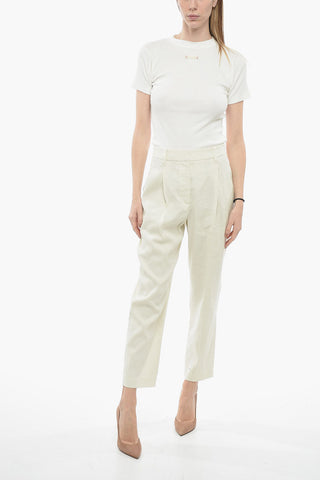 Linen Blend Loose-fit Pants