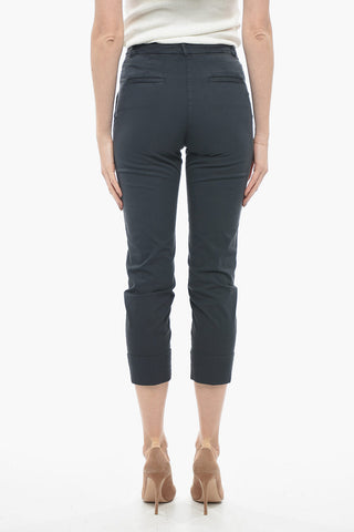 Cotton Blend Chinos Pants with Belt Loops