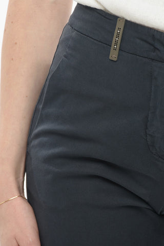 Cotton Blend Chinos Pants with Belt Loops