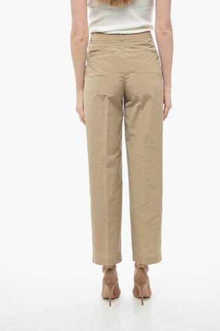Cotton Blend Chinos Pants with Hidden Closure