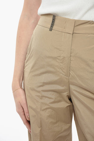Cotton Blend Chinos Pants with Hidden Closure