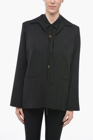 Lace-Up Detail LE RAPHIA Blazer