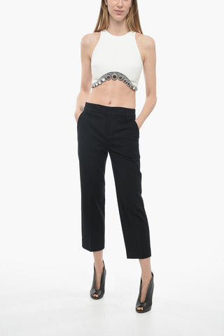 Pantaloni Cropped Fit MELI in Tessuto Stretch
