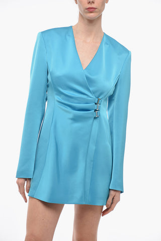 Satin Wallet dress With Draping