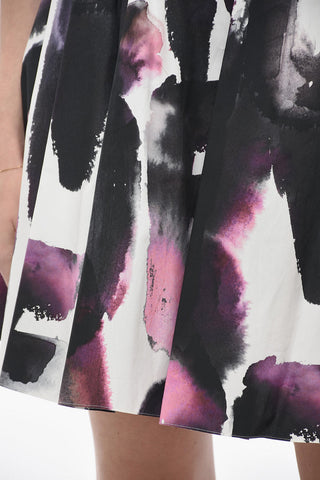 Watercolor Printed Circle Skirt