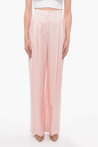 Wool Wide-leg Pants with Pleats