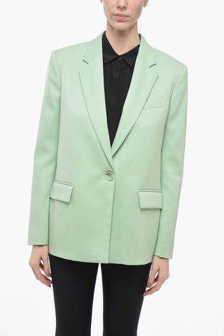 Blazer in Lana Vergine con Tasche ad Aletta