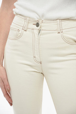 Regular Fit Denims with Visible Stitchings 20cm