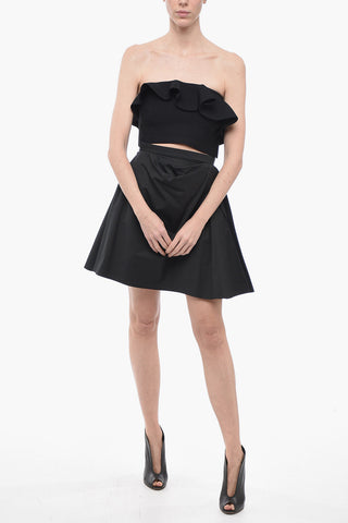 Knitted Micro Top with Ruffles