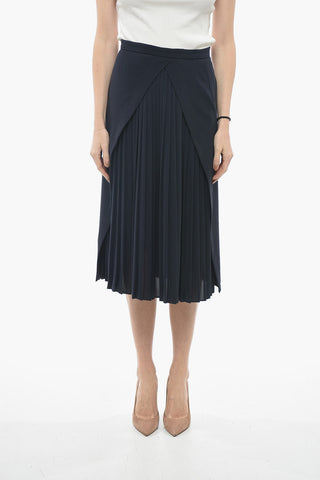 STUDIO Pleated ALCIDE Skirt with Side Slit