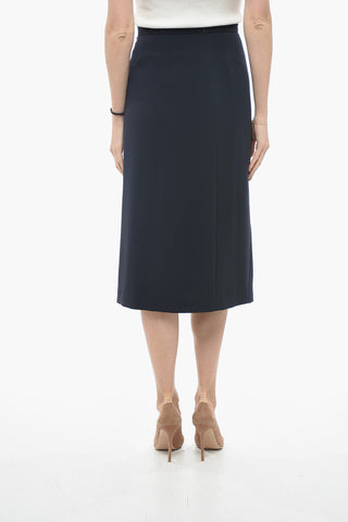 STUDIO Pleated ALCIDE Skirt with Side Slit