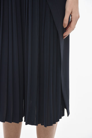 STUDIO Pleated ALCIDE Skirt with Side Slit