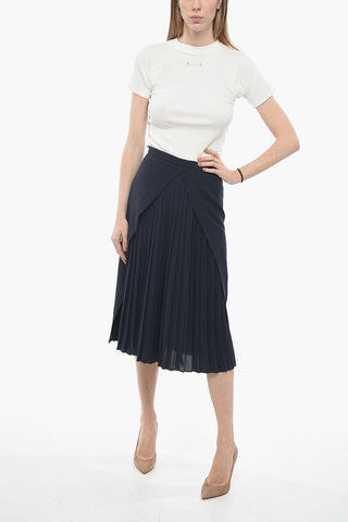 STUDIO Pleated ALCIDE Skirt with Side Slit