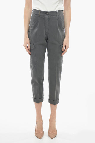 Twill Cotton Blend Cargo Pants