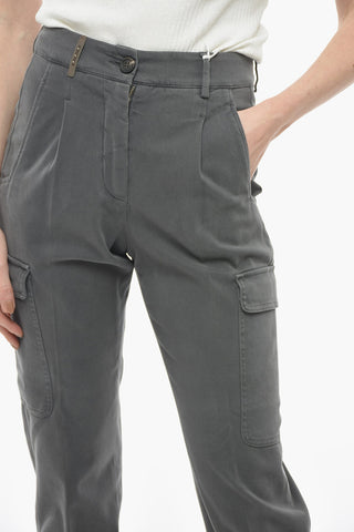 Twill Cotton Blend Cargo Pants