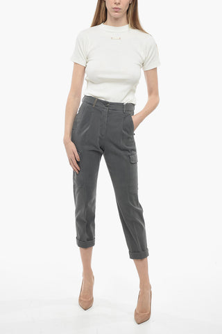 Twill Cotton Blend Cargo Pants