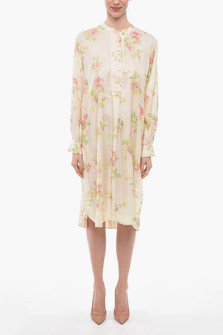 Floral print Silk Maxi Dress
